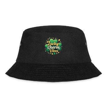 Lucky Charm Vibes Lucky Clover Lucky Positive - Bucket Hat - black - Front - Lela (165cm)