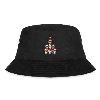 Waschbär Weihnachten Christbaum - Bucket Hat - Schwarz - Vorne - Lela (165cm)