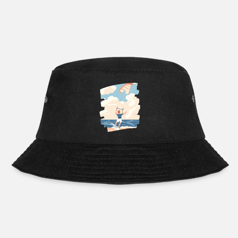 Kitesurfer - Bucket Hat - Schwarz