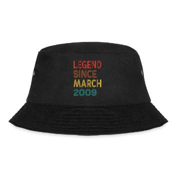 Vintage Legend Since March 2009, 16th birthday - Bucket Hat - black - Front - Lela (165cm)