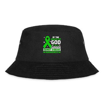 Durch die Gnade Gottes bin ich ein Überlebender Green Ribbon - Bucket Hat - Schwarz - Vorne - Lela (165cm)