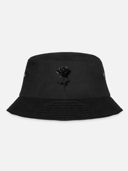 Schwarze Rose - Bucket Hat - Schwarz