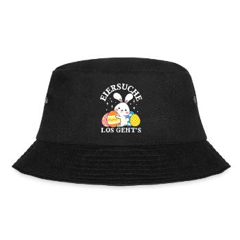 Egg Hunt Let's Go Easter Easter Bunny Easter Eggs - Bucket Hat - black - Front - Lela (165cm)