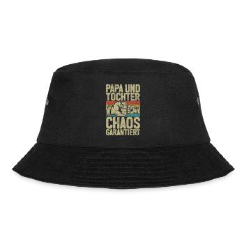 Papa Tochter Vatertag Vaterschaft Elternteil - Bucket Hat - Schwarz - Vorne - Lela (165cm)