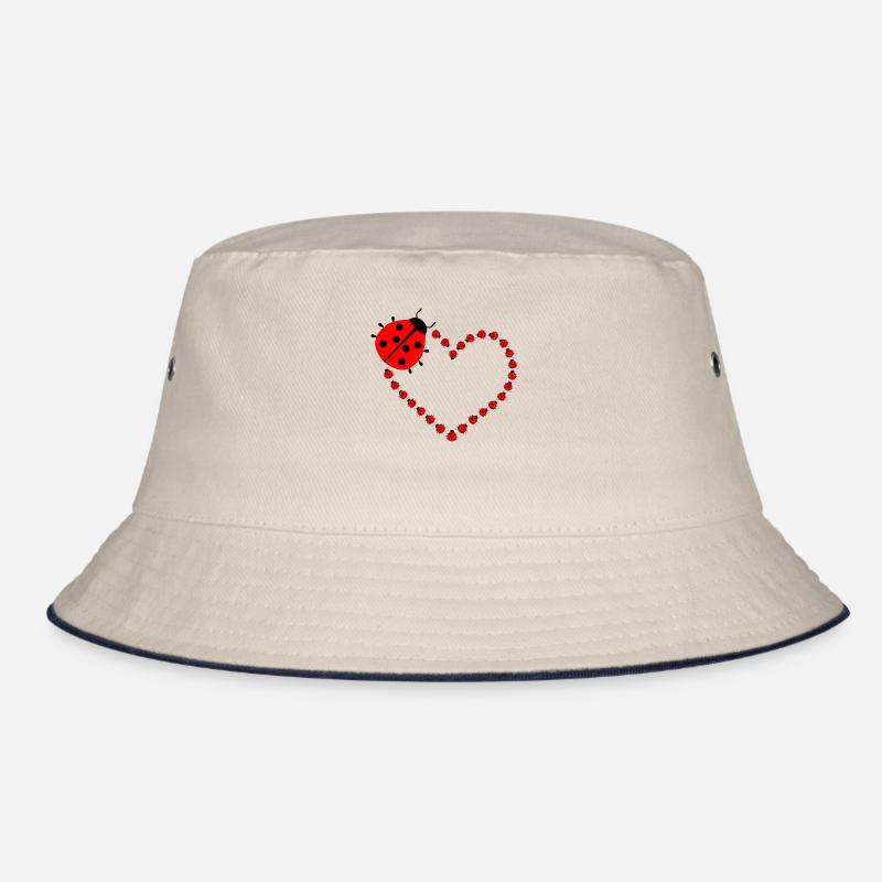Funny Ladybug Coccinellidae Small Beetles Insect Bucket Hat