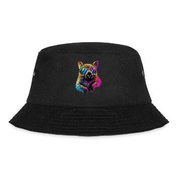 Wombat Australien Beuteltier Süßer Wombat - Bucket Hat - Schwarz - Vorne - Lela (165cm)