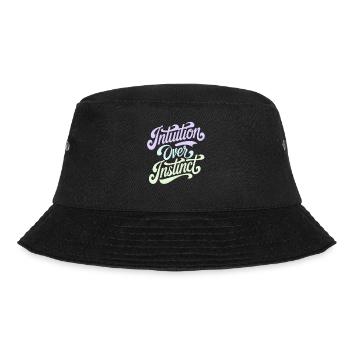 Intuition Über Instinkt Inspirierendes - Bucket Hat - Schwarz - Vorne - Lela (165cm)