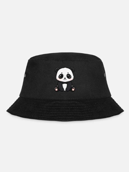 Animal Cartoon Panda - Bucket Hat - black