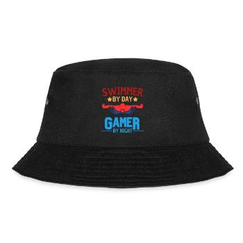 Swimmers by day, gamers by night - Bucket Hat - black - Front - Lela (165cm)