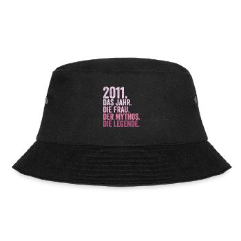 2011 Jahr Frau Mythos Legende Geburtstag - Bucket Hat - Schwarz - Vorne - Lela (165cm)