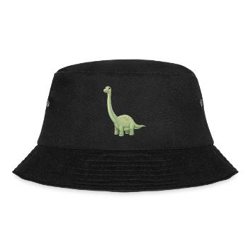 Dino Cartoon Brachiosaurus - Bucket Hat - Schwarz - Vorne - Lela (165cm)