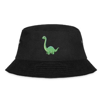 Dino Cartoon Diplodocus - Bucket Hat - Schwarz - Vorne - Lela (165cm)