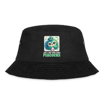 Pfaue Pfau - Bucket Hat - Schwarz - Vorne - Lela (165cm)