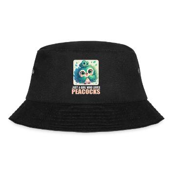 Pfaue Pfau - Bucket Hat - Schwarz - Vorne - Lela (165cm)