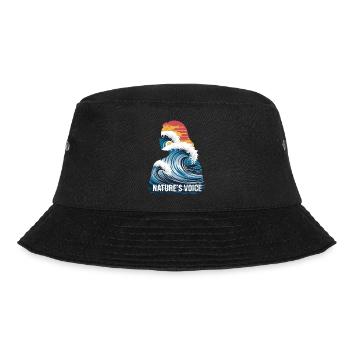 Nature's Voice Ocean Wave Design - Bucket Hat - black - Front - Lela (165cm)