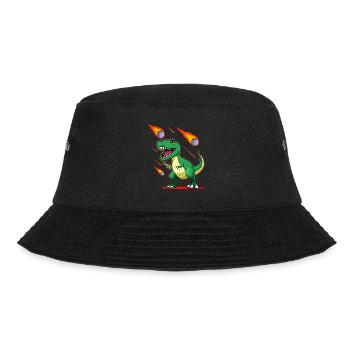 T-Rex Tyrannosaurus Rex Stein Schere Papier Dino - Bucket Hat - Schwarz - Vorne - Lela (165cm)