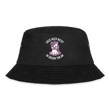 Guck Mich Nicht In Diesem Ton An - Bucket Hat - Schwarz - Vorne - Lela (165cm)