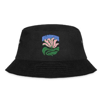 Blühende Stärke - Bucket Hat - Schwarz - Vorne - Lela (165cm)