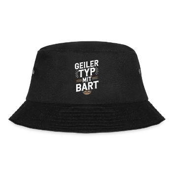 guy with beard beard barber full beard - Bucket Hat - black - Front - Lela (165cm)