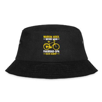 Opa Fahrradliebhaber Großvater Fahrrad Pops - Bucket Hat - Schwarz - Vorne - Lela (165cm)