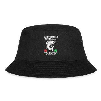 Forelle Angelhaken Angelrute Angler Anglerfisch - Bucket Hat - Schwarz - Vorne - Lela (165cm)
