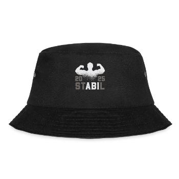 Abitur Abschluss 2025 ST ABI L Lustiges Abi - Bucket Hat - Schwarz - Vorne - Lela (165cm)