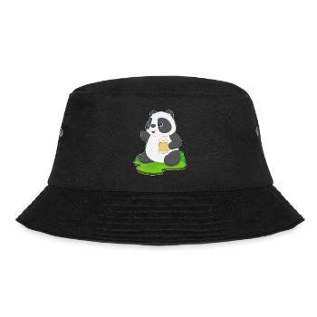 Panda Bier - Bucket Hat - Schwarz - Vorne - Lela (165cm)