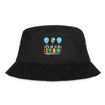 Es ist in Ordnung, anders zu sein - Bucket Hat - Schwarz - Vorne - Lela (165cm)
