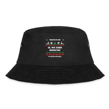 Weihnachten 2025 Wichtelspiel Julklapp Wichteln - Bucket Hat - Schwarz - Vorne - Lela (165cm)