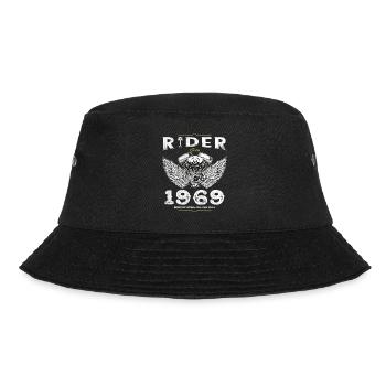 Fahrer seit 1969 - 56 Jahre, Born to Ride, gebaut - Bucket Hat - Schwarz - Vorne - Lela (165cm)
