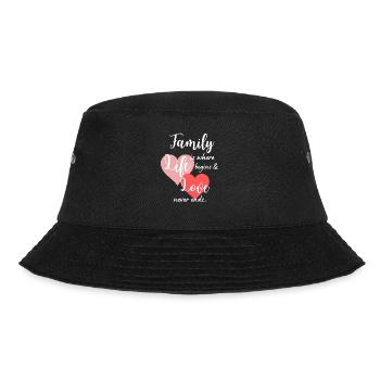 Family Saying Love Life Design - Bucket Hat - black - Front - Lela (165cm)