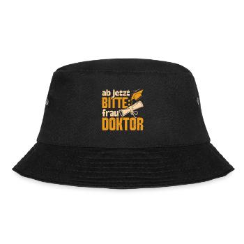 Doktorarbeit AB JETZT BITTE FRAU DOKTOR Lustiges - Bucket Hat - Schwarz - Vorne - Lela (165cm)