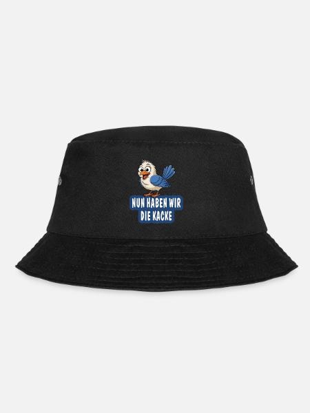 NUN HABEN WIR DIE KACKE - Bucket Hat - Schwarz