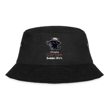 Offizielles Garten Buddel-Shirt mit Katze - Bucket Hat - Schwarz - Vorne - Lela (165cm)
