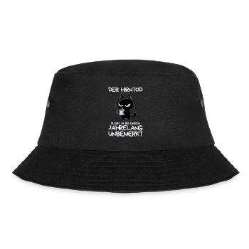 Der Hirntod bleibt bei manchen unbemerkt - Bucket Hat - Schwarz - Vorne - Lela (165cm)