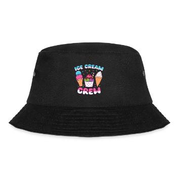 Cream Summer Cream Funny Kids Popsicles - Bucket Hat - black - Front - Lela (165cm)