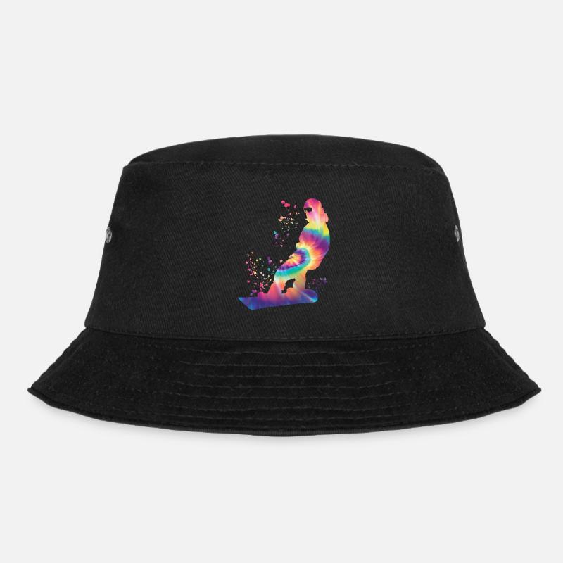 Snowboarder Snowboarding Snowboard - Bucket Hat - Schwarz