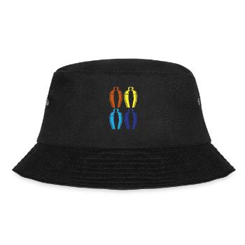 Bunte Shaker Kunst Für Barkeeper - Bucket Hat - Schwarz - Vorne - Lela (165cm)