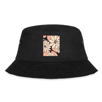 Blumen - Frühling - Sommer - Blüten - Bucket Hat - Schwarz - Vorne - Lela (165cm)