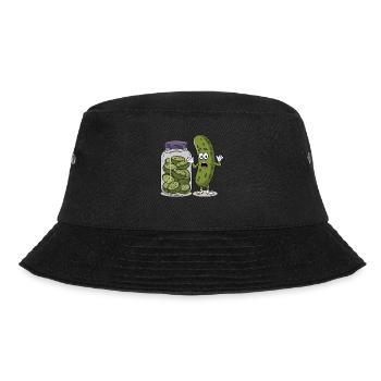 Gurke - Bucket Hat - Schwarz - Vorne - Lela (165cm)