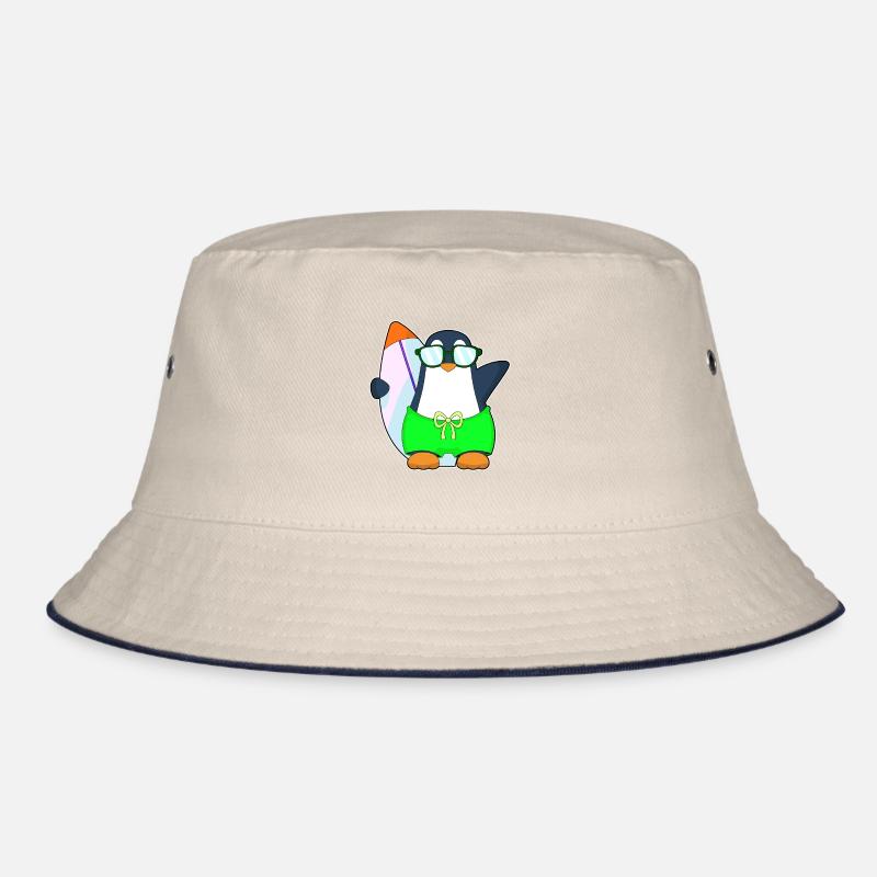 Pinguin Sommer Surfbrett Bucket Hat