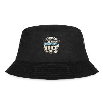 Zwingen Sie mich nicht, meine Stimme der - Bucket Hat - Schwarz - Vorne - Lela (165cm)