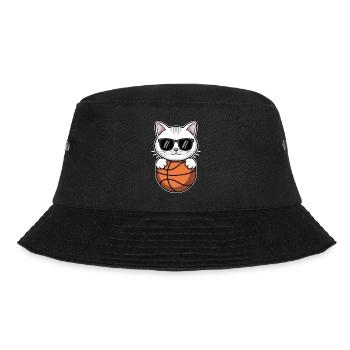 Chat de basket-ball drôle cadeau de basket-ball - Bob - noir - Devant - Lela (165cm)