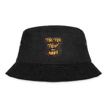Hip-Hop Head Since 1987 - 38 Years of Street Beats - Bucket Hat - black - Front - Lela (165cm)