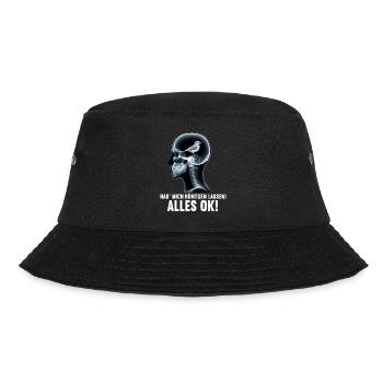 Hab' mich röntgen lassen! Alles ok! Sarkastischer - Bucket Hat - Schwarz - Vorne - Lela (165cm)
