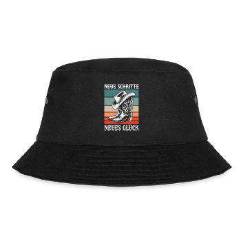 Line Dance Liebhaber Cowboy Line Dancer - Bucket Hat - Schwarz - Vorne - Lela (165cm)
