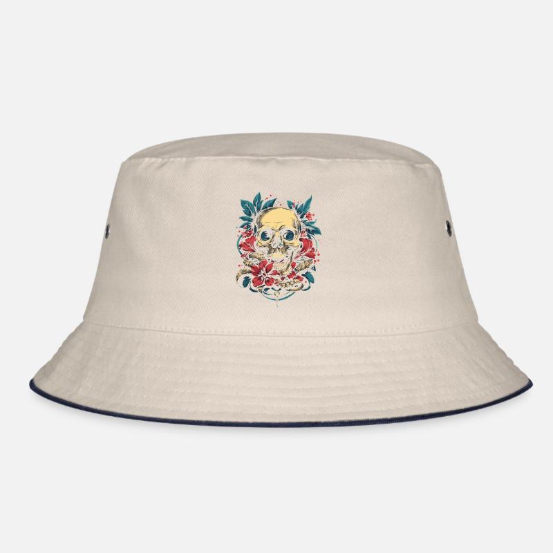Crâne tropical avec des fleurs Bob