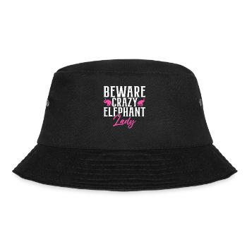 Elephant Lovers Gifts - Bucket Hat - black - Front - Lela (165cm)