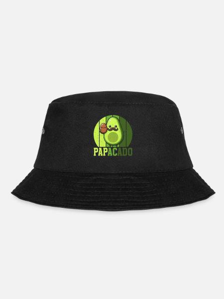 Papacado Avocado Papa Vatertag Vater Vaterschaft - Bucket Hat - Schwarz
