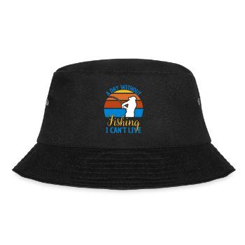 Fishing Saying Funny Fishing Design - Bucket Hat - black - Front - Lela (165cm)